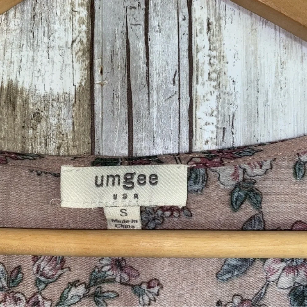 Umgee Mauve Floral Tunic Dress - Picture 5 of 5